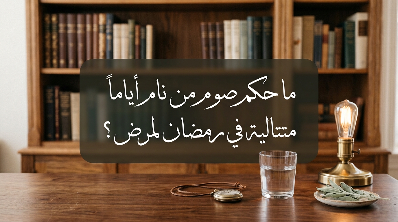 ما حكم صوم من نام أياما متتالية في رمضان لمرض؟ - Image 1